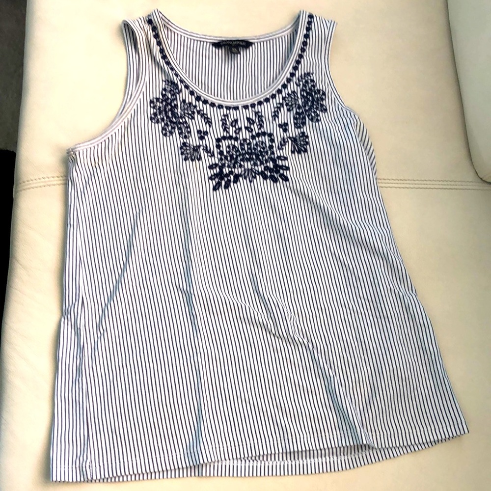 Striped white Banana Republic tank (XS)